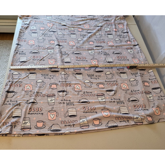 Unbranded Sleep Shirt Women's XL Gray Pink White Pullover Coffee Themed NWOT - Picture 14 of 16